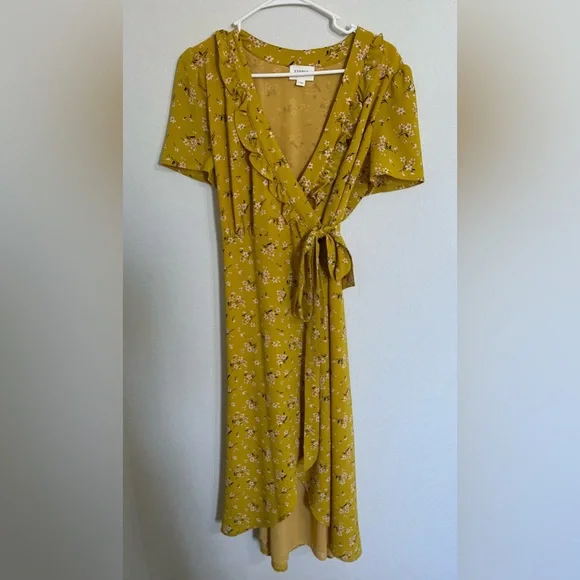 Everly | Dresses | Floral Yellow Wrap Dress | Poshmark Everly | Dresses | Floral Yellow Wrap Dress | Poshmark